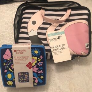 NWT Yoobi insulated lunch bag and sandwich box
